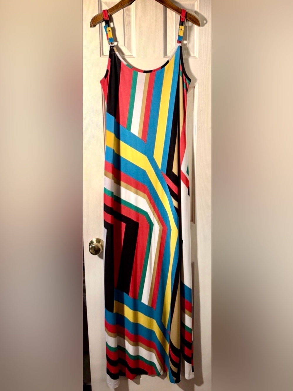 Cache color-block Stripe Maxi Dress - Multicolor